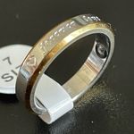 4mm gold silver forever love ring size 7 Photo 1