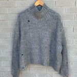 ZARA Mock Neck Oversize Slouchy Distressed Sweater Fisherman Core C20 Photo 3