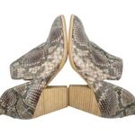 Jeffrey Campbell  Rosalee Taupe Gray Snake Print Leather Western Bootie Size 8.5 Photo 12