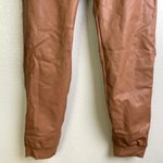 Commando  Faux Leather Jogger Pants Small Cocoa Womens Stretch Tapered Photo 3