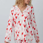 Bed Head Pajamas Love Is All You Need Matching Set Shirt And Pants Size 2X Heart White Photo 0