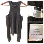 Rumor Boutique‎ Cold Shoulder Cotton Sweater Black Photo 2