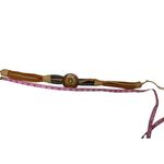 Handcrafted Leathercraft Accessory Belt Turquoise Accent Brown Photo 4