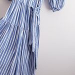 Old Navy Striped Nautical Wrap Maxi Tiered Dress Photo 4