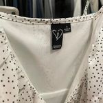 Windsor White Polka Dot Ruffle Wrap Mini Dress Photo 2