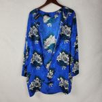 Vintage‎ St Gillian Womens Dress Size 16 Blue Floral Printed Silk Long Sleeve Photo 3