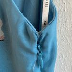 Avec Les Filles  Dress Blue Painterly Boutique Ruffle Georgette Midi Dress 2 NWT Photo 9