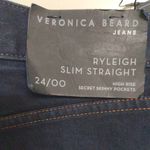 Veronica Beard  Womens Ryleigh Straight Leg Jeans Blue Dark Wash High Rise 00 New Photo 10