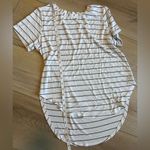 Halogen  Striped High Low Hem Tee Photo 2