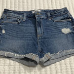 Paige Distressed Blue Jean Shorts Photo 0