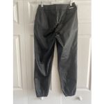 I love Tyler Madison Black Vegan Leather Small Jogger‎ Ankle Pants Moto Grunge Photo 3