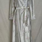 Vintage Jolie Two Women's Coquette Floral Lace Trim Robe Long Sleeve Loungewear White Size undefined Photo 1