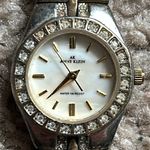 Anne Klein women’s vintage two tone crystal bracelet watch one size Photo 4