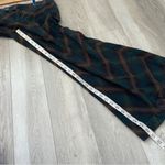 Free People Pants low rise plaid flare womens Teal Brown size 10 y2k grunge boho Photo 2