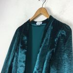 Lovers + Friends  Kendall Green Satin Jumpsuit Medium Tie Front Long Sleeve Photo 6