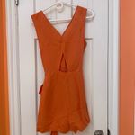 ZARA Orange Crossover Wrap Romper Photo 8