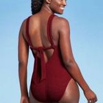 Kona Sol  Swimsuit Size S NEW Textured Open Back Medium Coverage One Piece Photo 0