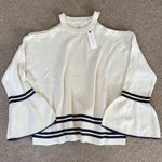 Anthropologie NWT Knitted & Knotted Open Shoulder Ruffle Sleeve Sweater Small Photo 3