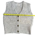 Et Clet  Size‎ M Chunky Button Sweater Vest Beige Fizzy Knit Soft Girl Academia Photo 6