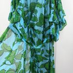 CAbi  Dress Size Medium 5815 ‘No Slip’ Wrap Derby Flutter Sleeve Floral Floral Photo 10