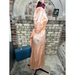 Formal dress puff sleeves big bow vintage 1980s peach Pink Photo 6