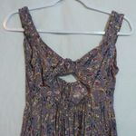 Angie  Lavender Floral Sleeveless Dress with Twist Bow Detail Back Mini Size S Photo 4