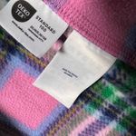 Lands' End  Plaid Fleece Quarter Zip Pullover Sweatshirt Pink Petite Size Medium Photo 4