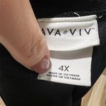 Ava & Viv Plus Size 4X Black Pleated Midi Skirt Metallic Shimmer Party Cocktail Photo 2