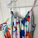 Nicole Miller NWOT New York women’s white multicolor bright floral maxi dress L Photo 1