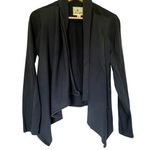 Others Follow navy blue cowl neck full zip jacket sweater women's size S cotton Photo 0