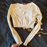 Brandy Melville  Light Blue V-Neck Crop Top Photo 2