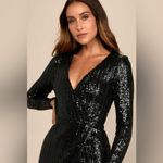 Lulus LULU’S Love Lasts Forever Black Sequin Long Sleeve Maxi Dress Photo 4