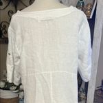 Vasna white lagon look made in Italy 100 % linen midi dress beach, vacation Size undefined Photo 4