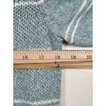 Talbots ‎ Sweater XL Petite Light Teal Blue Striped  Top Pullover Zip Back Cotton Photo 7