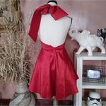 Blue Blush Halter Bow Dress Size Small S Holiday Fancy Sexy Red Open Back Fancy Photo 2