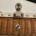 Michael Kors  Vanilla Santorini Clutch - Wicker, Ivory Leather, Golden Hardware Photo 4