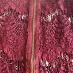 Inny Burgundy Boho lace 3/4 Bell sleeve top L Size L Photo 7