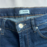 Kensie Dark Blue Frayed Hem Denim Shorts  Photo 4