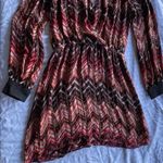 Parker Veronica Silk Mini Dress Women's Sz S Sparkly Red Dark Romantic Western Photo 2
