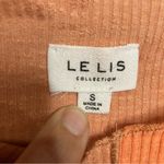 Le lis  long sleeve patchwork cropped top orange peach womens size small trendy Photo 1