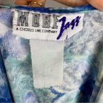 Vintage 90s Babydoll Dress Sleeveless Relaxed Fit Pockets Blue Green Tropical Size L Photo 1