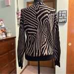 Ann Taylor Factory tan and black tiger print cardigan size L cotton casual Photo 2