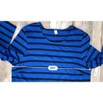 Old Navy Heavyweight Knit Blue Black Striped A-line Dress Sz Large NWOT Photo 5