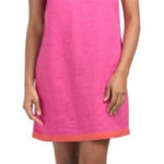 Sigrid Olsen  100% Linen Sleeveless Shift‎ Dress Pink Orange size M Photo 0