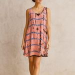 Anthropologie Anthro PPLA Pink Tie Dye Sleeveless Mini Dress Oversized Casual Dress Small Photo 0
