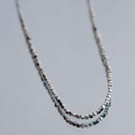 Sterling Silver Small Geometric Fine Dainty Stackable Necklace Photo 4