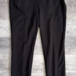 Ann Taylor Side Zip Knit Ankle Pant Womens 12 (34.5X27) Mid Rise Black Trouser Photo 0
