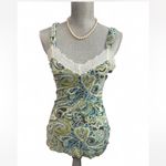Banana Republic  Green and Cream Lace Camisole Photo 1
