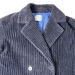 Anne Klein Vtg  Navy Wide-Wale Corduroy Double Breasted Coat Quilted Lining‎ Photo 1