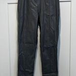 H&M  grey faux leather skinny leg pants size 4. In great condition! Photo 0